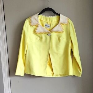Vintage Monique Yellow Cropped Blazer –